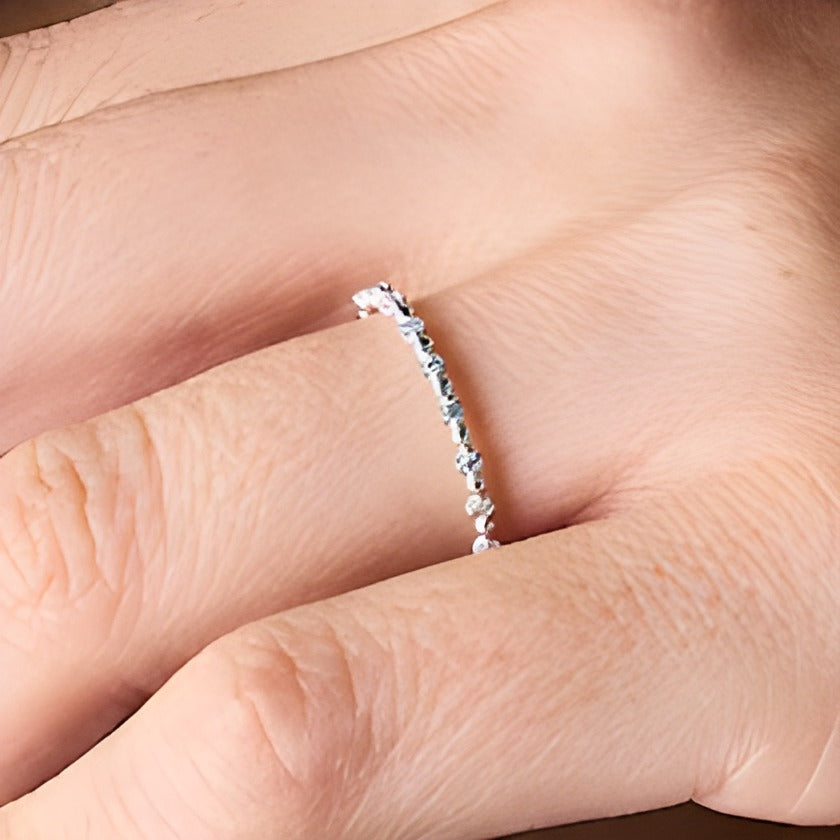 0.07 CT. TW Diamond Stackable Anniversary Band in 10K Gold