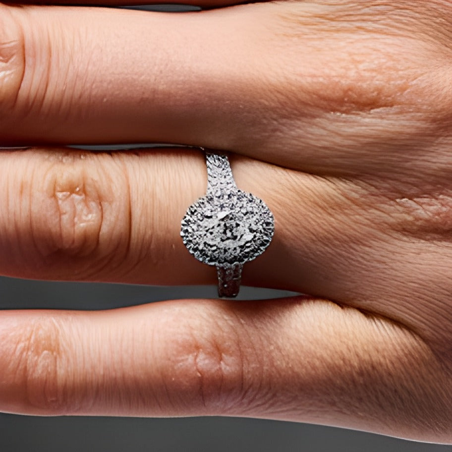 1.0 CT. TW Oval Lab-Grown Diamond Double-Frame Engagement Ring in 14K White Gold (F/VS2)
