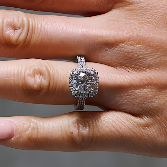 2.63 CT. TW Lab-Grown Diamond Frame Ring in 14K White Gold (F/SI2)