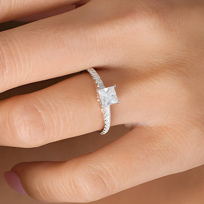 1.0 CT. TW Princess-Cut Diamond Engagement Ring in 14K Two-Tone Gold