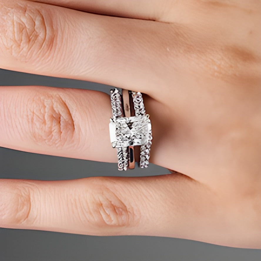 1.5 CT. TW Lab-Grown Diamond Solitaire Enhancer Ring in 14K White Gold (F/VS2)