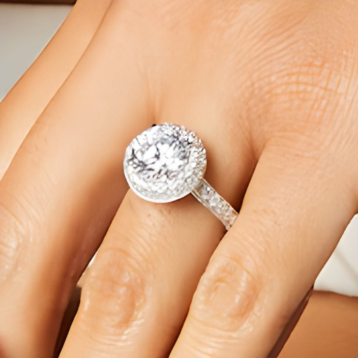 4.33 CT. TW Lab-Grown Diamond Frame Engagement Ring in 14K White Gold (I/SI2)