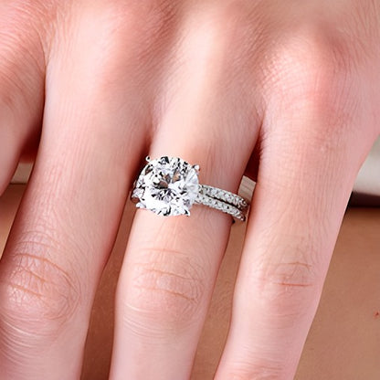5.63 CT. TW Lab-Grown Diamond Bridal Set in 14K White Gold (F/VS2)