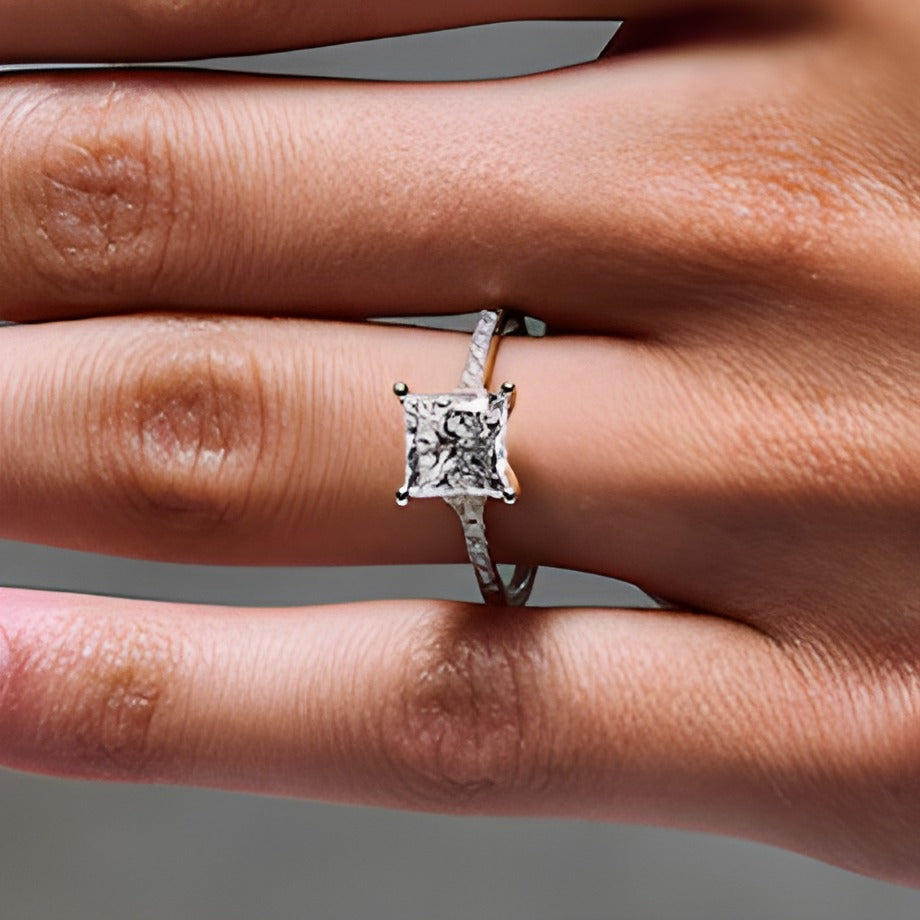 2.25 CT. TW Princess-Cut Lab-Grown Diamond Engagement Ring in 14K Gold (F/VS2)