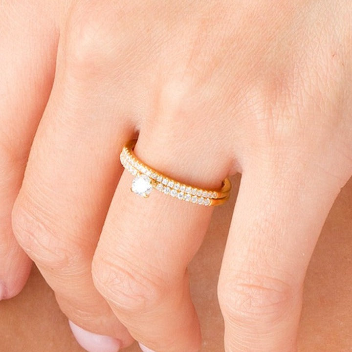 0.5 CT. TW Diamond Bridal Set in 10K Gold