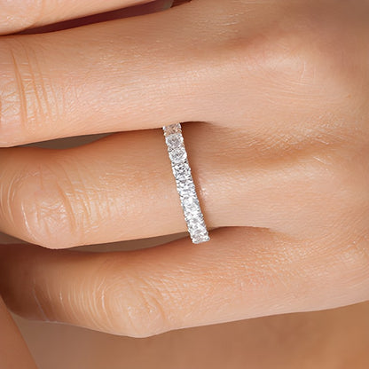 0.88 CT. TW Diamond Wedding Band in 10K White Gold