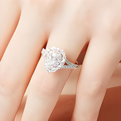 1.5 CT. TW Pear-Shaped Diamond Double Frame Split Shank Engagement Ring in 14K White Gold