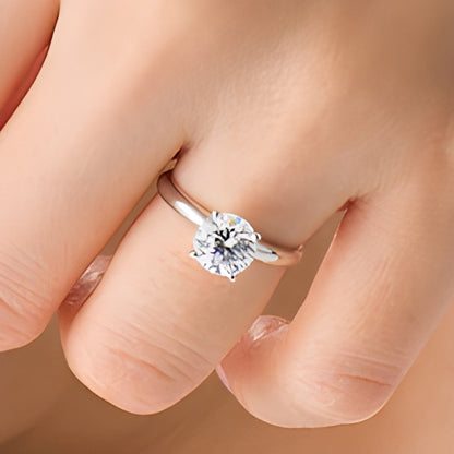 1.5 CT. Lab-Grown Diamond Solitaire Engagement Ring in 14K White Gold (F/VS2)