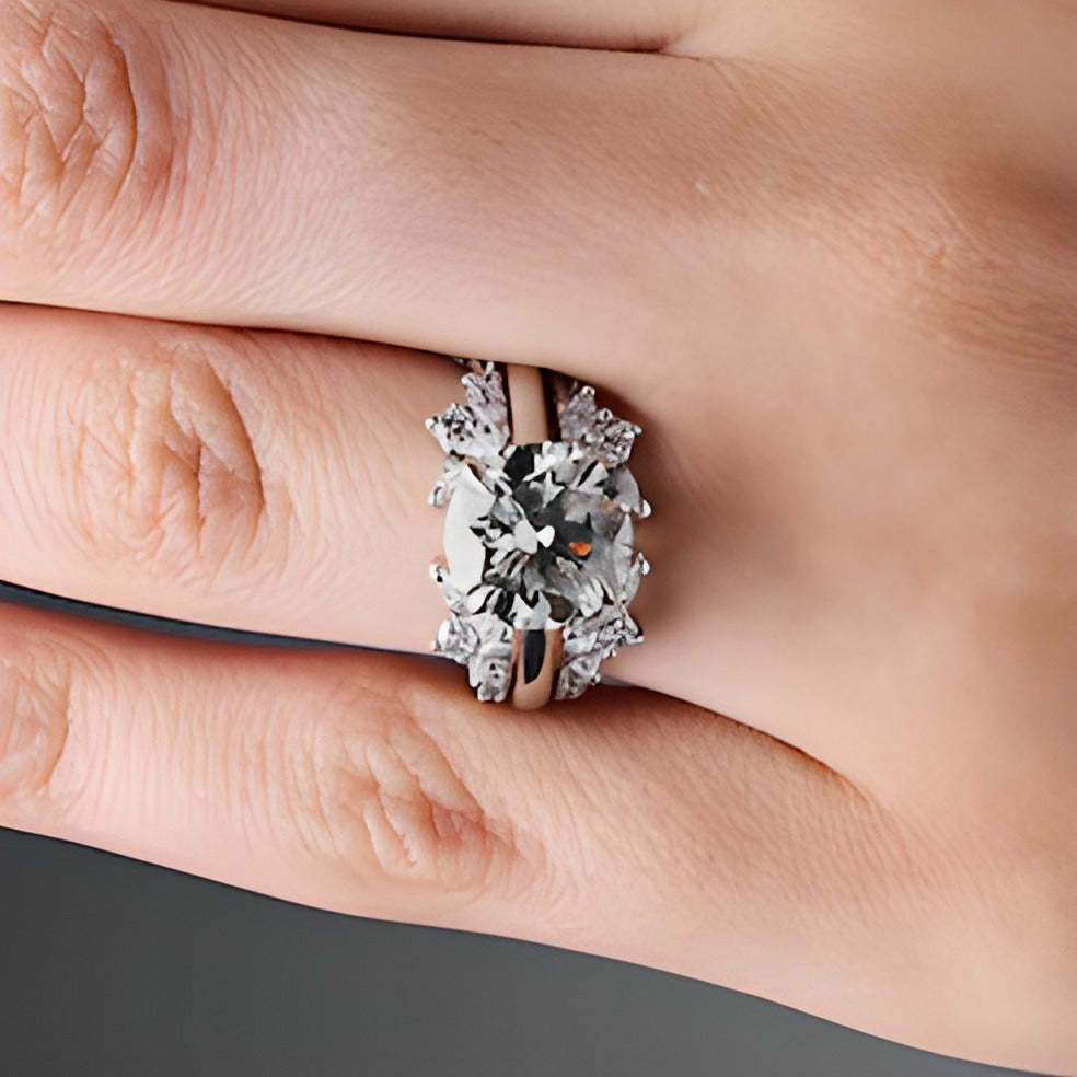 1.25 CT. TW Marquise-Cut Lab-Grown Diamond Solitaire Enhancer Ring in 14K White Gold (F/VS2)
