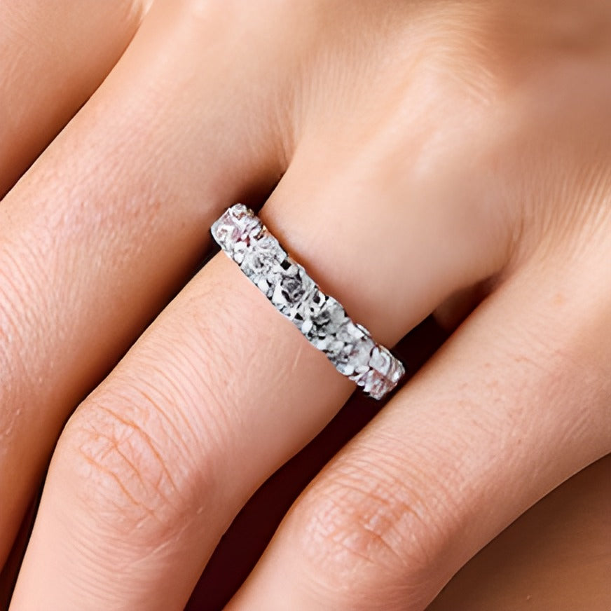 2.0 CT. TW Lab-Grown Diamond Nine Stone Anniversary Band in 14K White Gold (F/VS2)