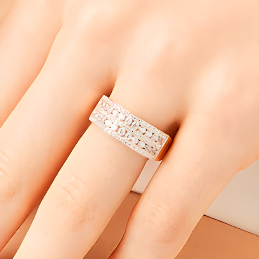 0.75 CT. TW Diamond Multi-Row Band in 10K Rose Gold