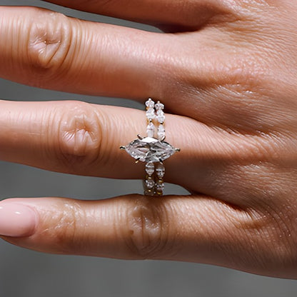 2.5 CT. TW Marquise-Cut Lab-Grown Diamond Bridal Set in 14K Gold (F/VS2)