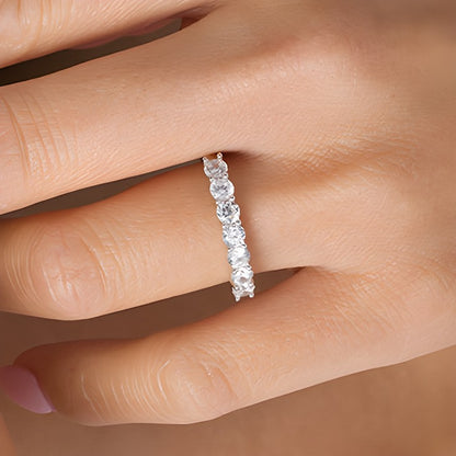 0.75 CT. TW Diamond Seven Stone Anniversary Band in 10K White Gold