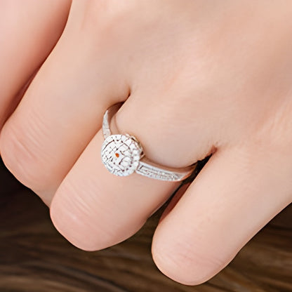 0.2 CT. TW Diamond Double Frame Promise Ring in Sterling Silver