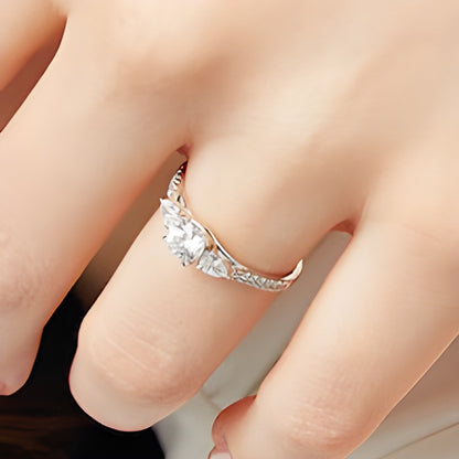 0.75 CT. TW Multi-Diamond Three Stone Engagement Ring in 10K White Gold