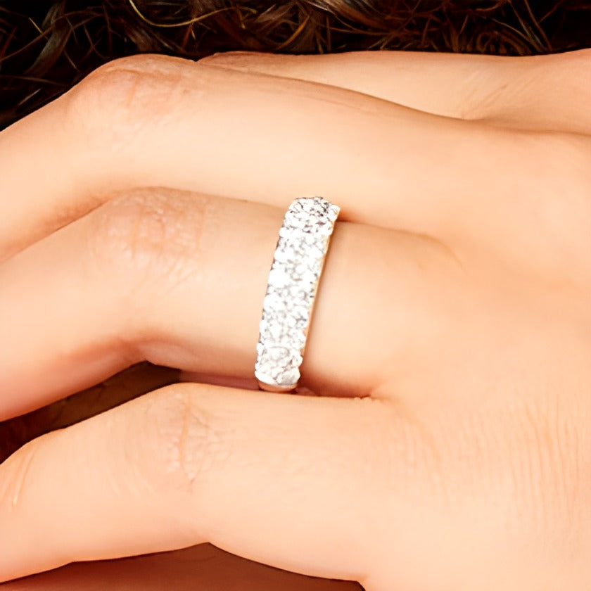1.5 CT. TW Diamond Double Row Band in 14K White Gold (I/SI2)