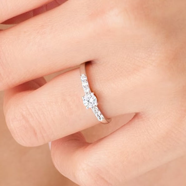 0.33 CT. TW Diamond Engagement Ring in 10K White Gold