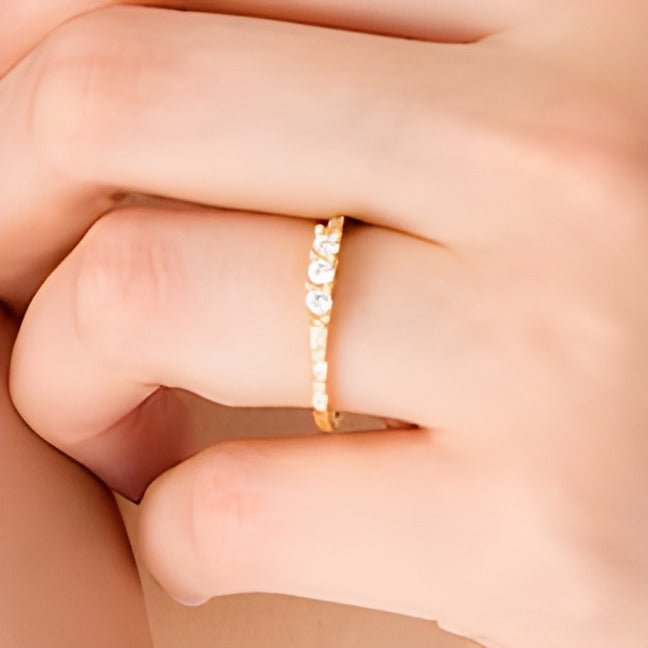 0.25 CT. TW Diamond Three Stone Promise Ring in 10K Gold