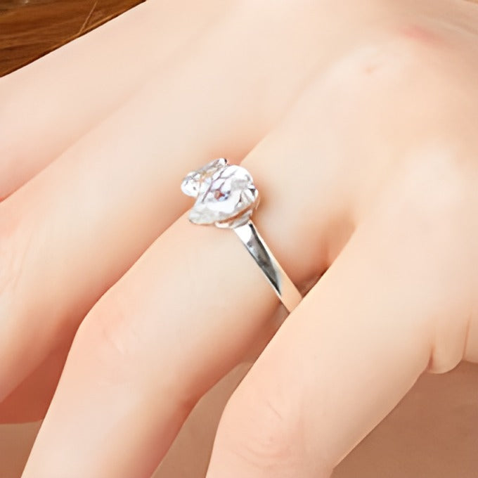 1.5 CT. TW Pear-Shaped Diamond Toi et Moi Engagement Ring in 14K White Gold