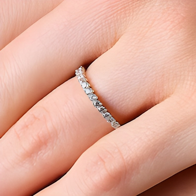 0.33 CT. TW Diamond Graduated Stackable Anniversary Band in 10K White Gold