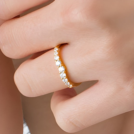 0.38 CT. TW Diamond Contour Anniversary Band in 14K Gold