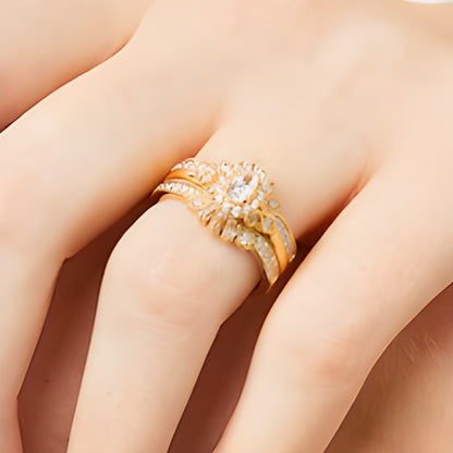 0.33 CT. TW Baguette and Round Diamond Vintage-Style Solitaire Ring Enhancer in 14K Gold