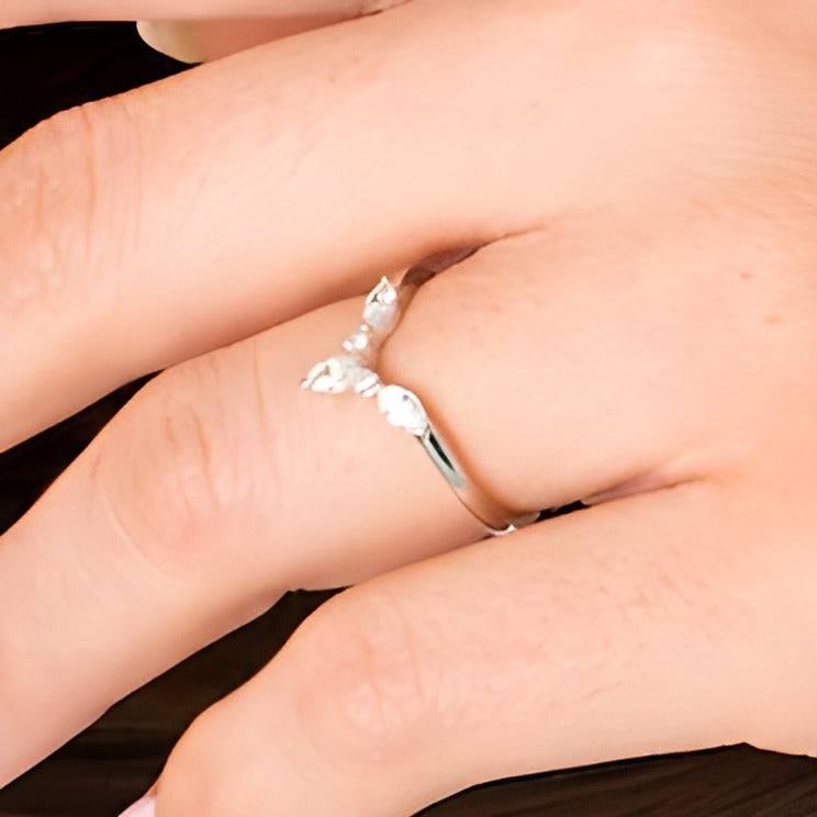 0.33 CT. TW Marquise and Round Diamond Contour Anniversary Band in 14K White Gold