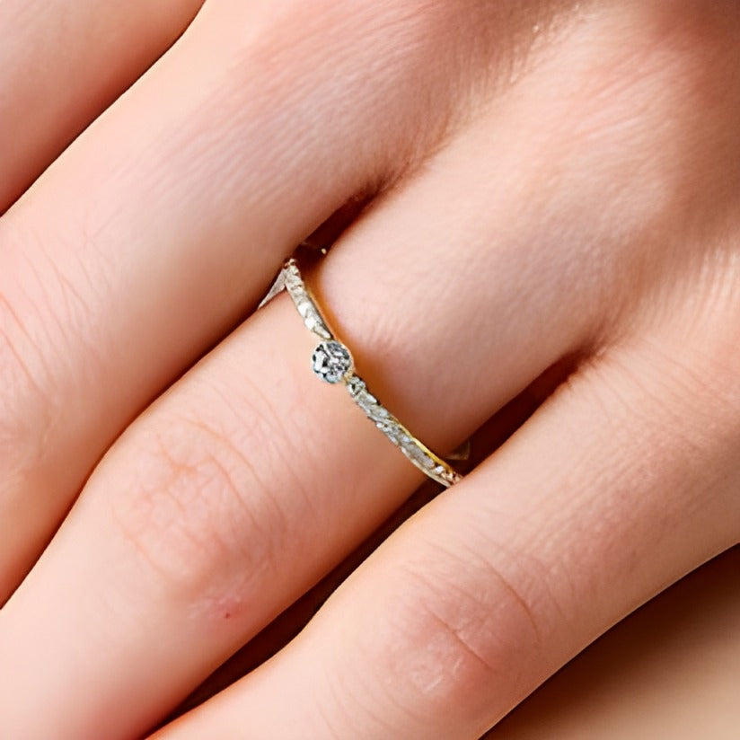0.25 CT. TW Diamond Bezel-Set Stackable Anniversary Band in 10K Gold