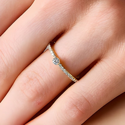 0.25 CT. TW Diamond Bezel-Set Stackable Anniversary Band in 10K Gold