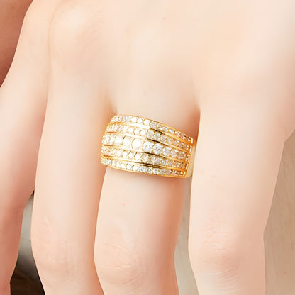 1.0 CT. TW Diamond Multi-Row Stack Band in 10K Gold