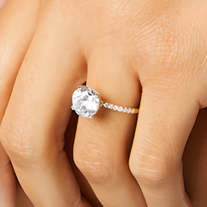 3.25 CT. TW Lab-Grown Diamond Engagement Ring in 14K Gold (I/SI2)
