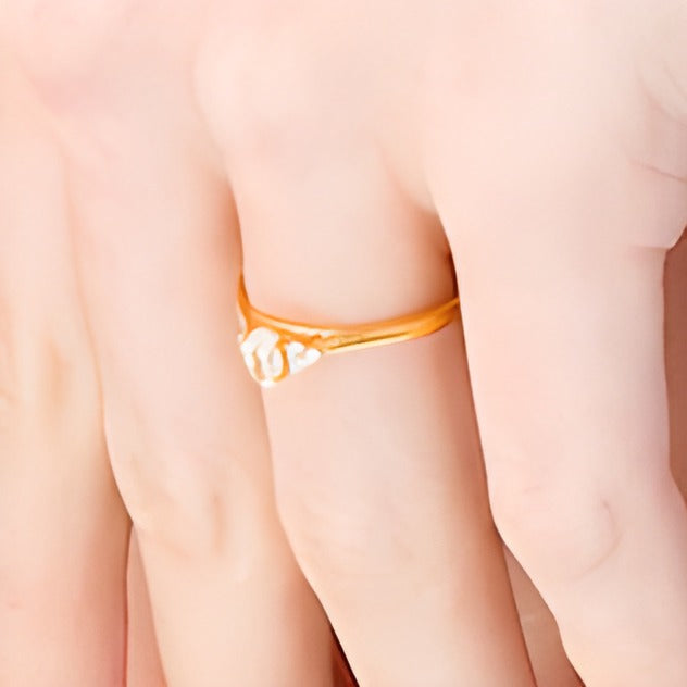 0.38 CT. TW Oval Diamond Tri-Sides Engagement Ring in 10K Gold
