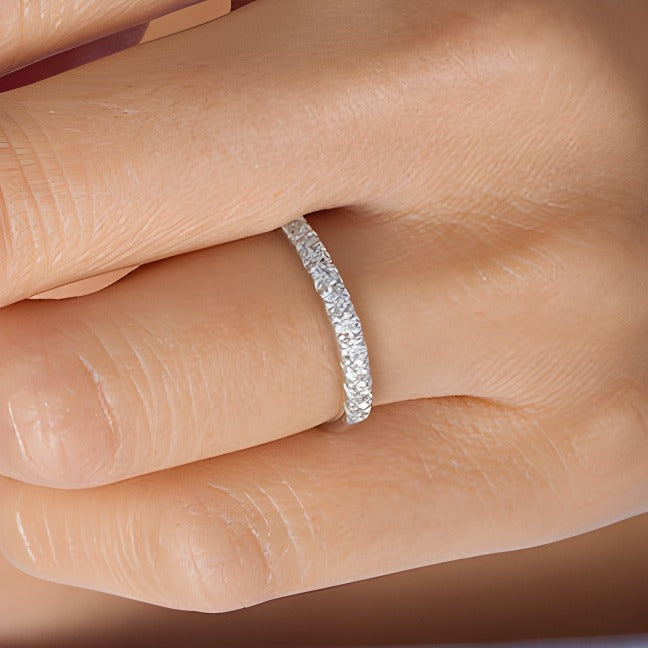 0.38 CT. TW Diamond Nine Stone Anniversary Band in 10K White Gold