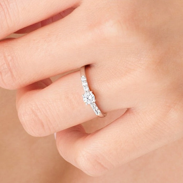 0.33 CT. TW Diamond Engagement Ring in 10K White Gold