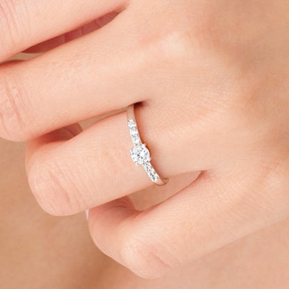 0.33 CT. TW Diamond Engagement Ring in 10K White Gold