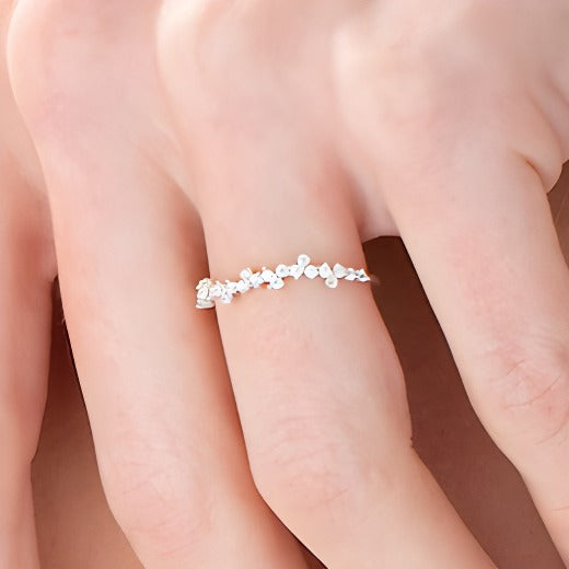 0.25 CT. TW Diamond Scatter Anniversary Band in 10K White Gold