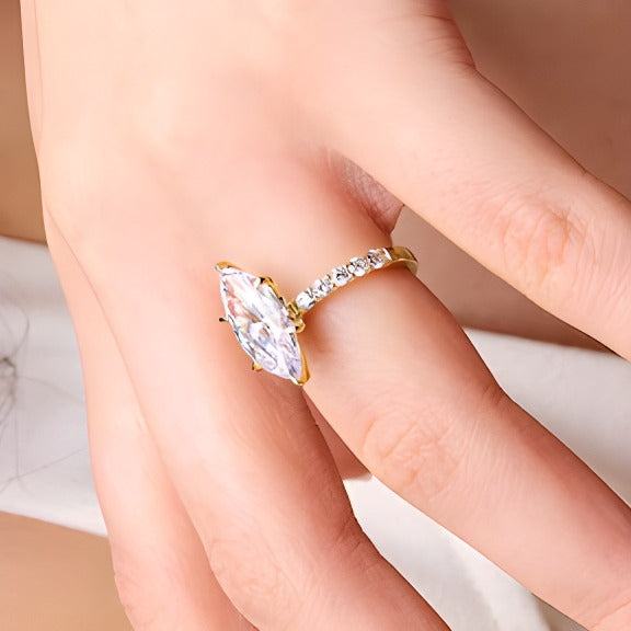 4.5 CT. TW Marquise-Cut Lab-Grown Diamond Engagement Ring in 14K Gold (F/VS2)