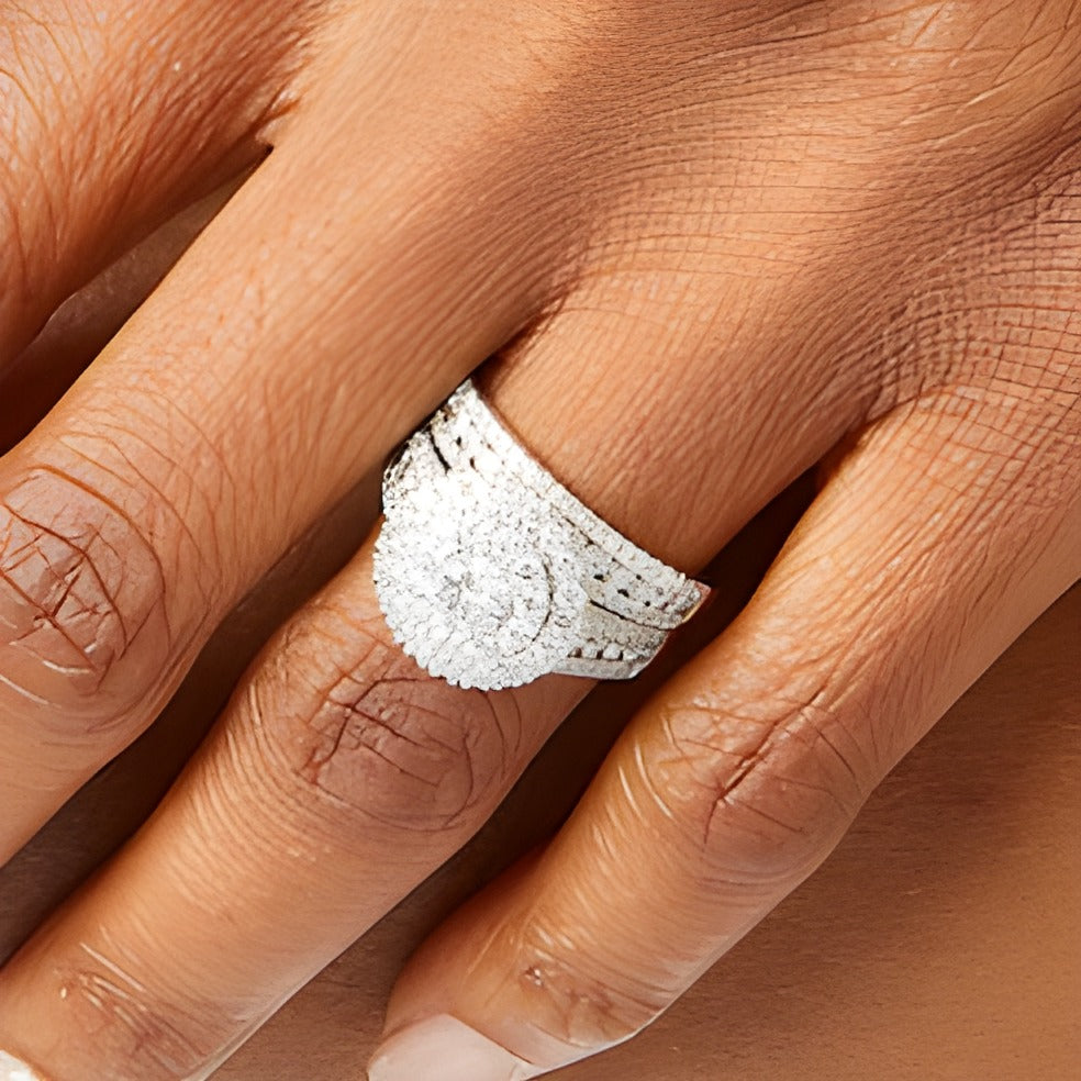 2.0 CT. TW Diamond Double Frame Triple Row Bridal Set in 10K Gold