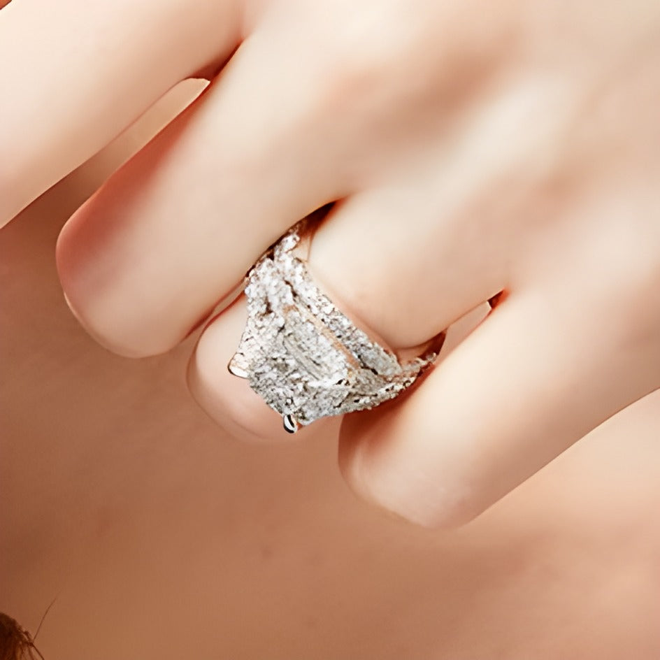 3.0 CT. TW Quad Princess-Cut Diamond Frame Twist Shank Three Piece Bridal Set in 14K White Gold