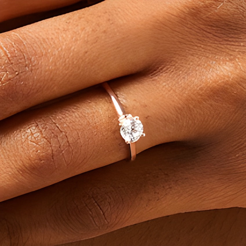 0.5 CT. Diamond Solitaire Engagement Ring in 14K Rose Gold
