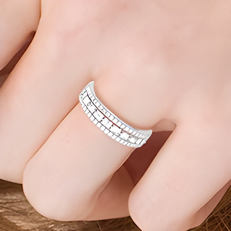 0.63 CT. TW Diamond Multi-Row Band in 14K White Gold