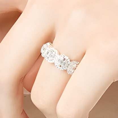 1.0 CT. TW Octagon Multi-Diamond Five Stone Ring in 14K White Gold