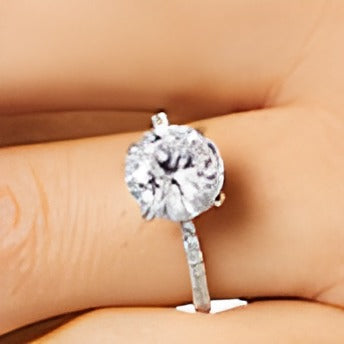 3.25 CT. TW Lab-Grown Diamond Engagement Ring in 14K White Gold (I/SI2)