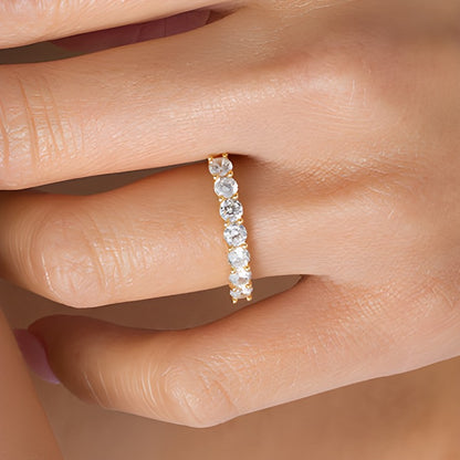 0.75 CT. TW Diamond Seven Stone Anniversary Band in 10K Gold