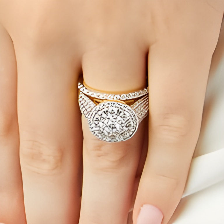 2.0 CT. TW Multi Diamond Frame Bridal Set in 10K Gold