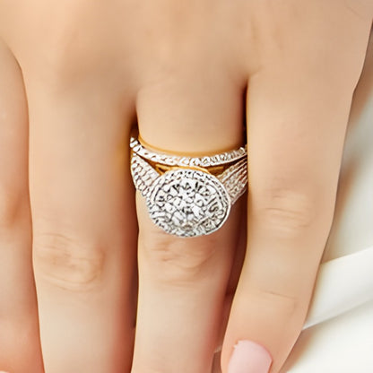 2.0 CT. TW Multi Diamond Frame Bridal Set in 10K Gold