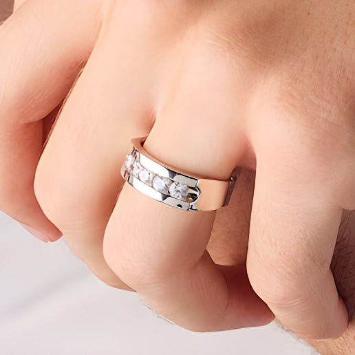 1.0 CT. TW Diamond Five Stone Channel Anniversary Band in 14K White Gold
