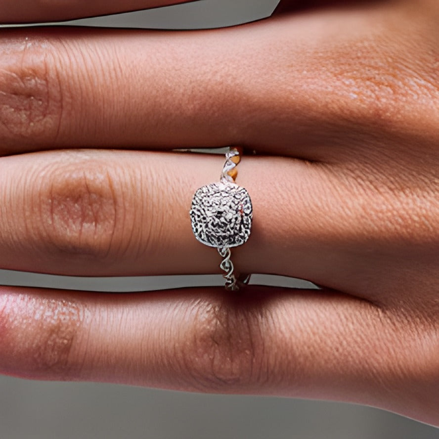 0.25 CT. TW Diamond Double Cushion Frame Promise Ring in 10K Gold