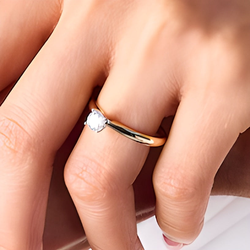 0.33 CT. Diamond Solitaire Engagement Ring in 14K Gold (I/I2)