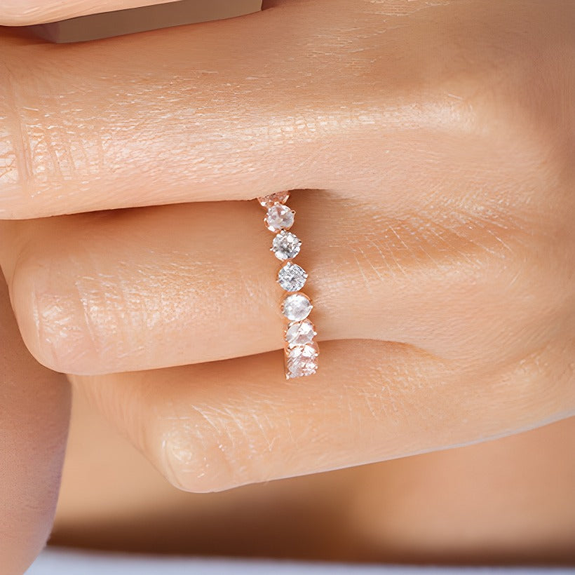 1.0 CT. TW Diamond Eleven Stone Anniversary Band in 10K Rose Gold